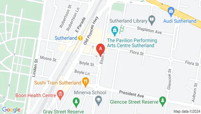 Private underground parking near Sutherland train station