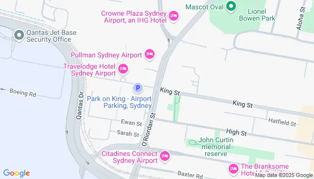 Secure truck and bus parking available on a Mascot street